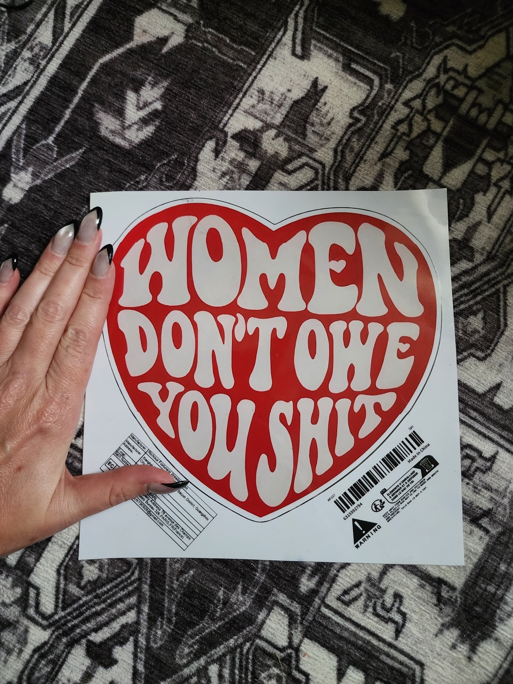 Vinyl Sticker - Women Don't Owe You Shit